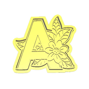 Floral A Cookie Cutter