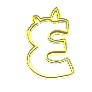Unicorn 3 Cookie Cutter