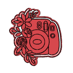 Floral Camera Cookie Cutter