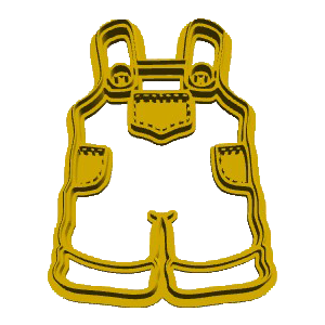 Farmer Overalls Cookie Cutter