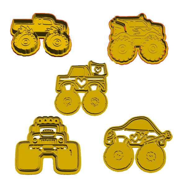 Monster Truck Cookie Cutter Set (5 Piece)