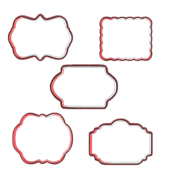 Decorative Plaque Cookie Cutter Set (5 Piece)