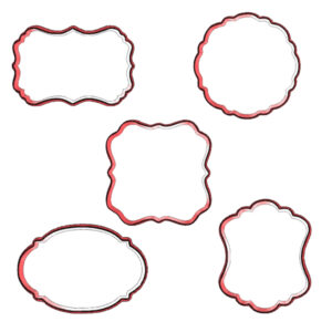 Elegant Plaque Cookie Cutter Set (5 Piece)