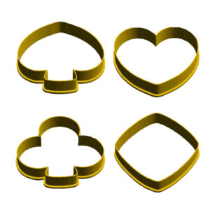 Poker Card Suit Cookie Cutter Set (4 Piece)