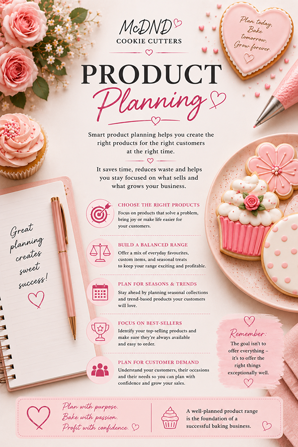 Product Planning Worksheet for Home Bakers