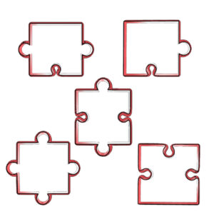 Puzzle Piece Cookie Cutter Set (5 Piece)