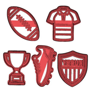 Rugby Cookie Cutter Set (5 Piece)