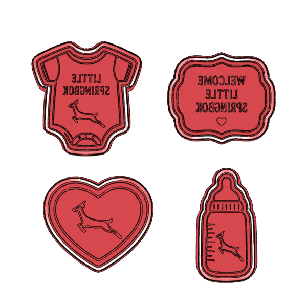 Springbok Baby Shower Cookie Cutter Set (4 Piece)
