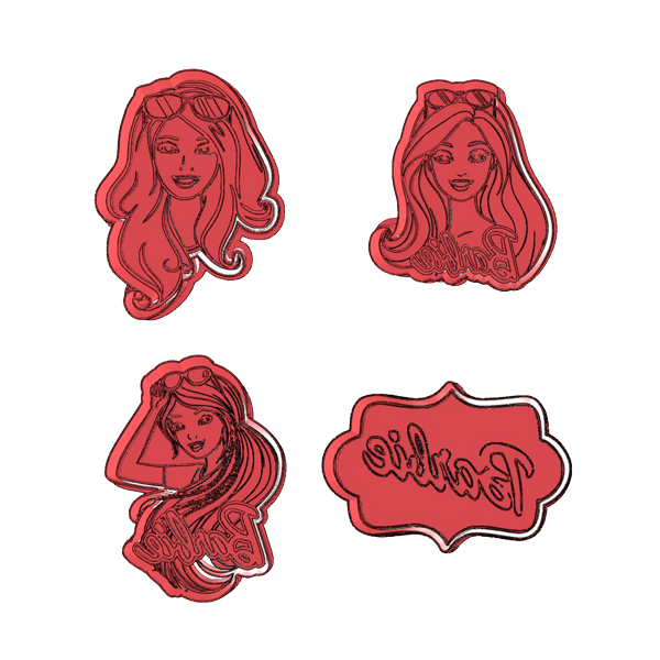 Barbie Inspired Cookie Cutter Set (4 Piece)