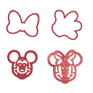 Mickey & Minnie Mouse Cookie Cutter Set (4 Piece)