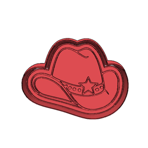 Heart Cowboy Hat Cookie Cutter