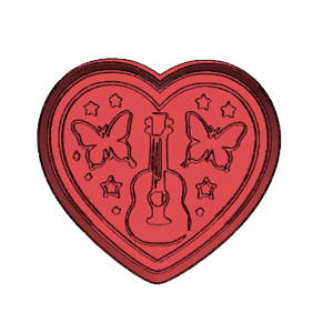 Guitar and Butterfly Cookie Cutter