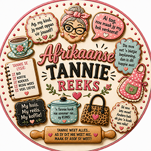 Afrikaanse Tannie Koekie Drukkers