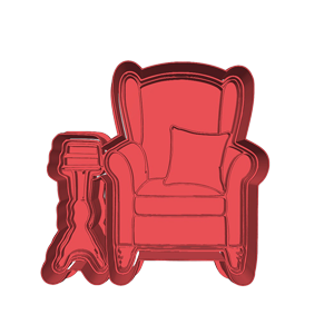 Reading Chair Cookie Cutter
