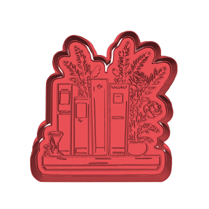 Floral Book Display Cookie Cutter
