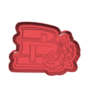 Books & Flowers Cookie Cutter