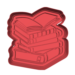 Open Book Pile Cookie Cutter