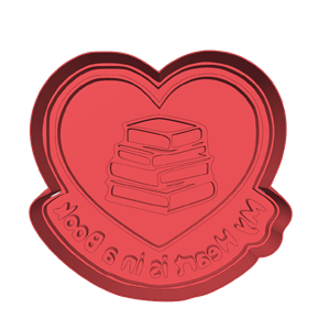 My Heart Is In A Book Cookie Cutter