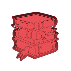4 Book Pile Cookie Cutter