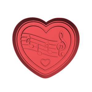 Musical Heart Cookie Cutter