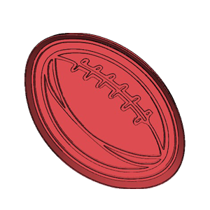 Rugby Ball Cookie Cutter