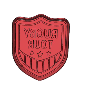 Rugby Tour Shield Cookie Cutter