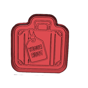 Rugby Tour Bag Cookie Cutter