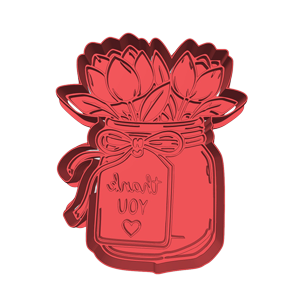 Thank You Flowers Cookie Cutter