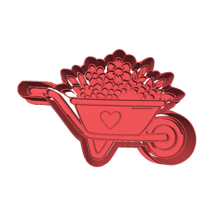 Flowers Wheelbarrow Cookie Cutter