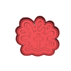 Splash and Cross Cookie Cutter