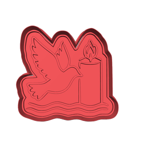 Candle and Dove Cookie Cutter