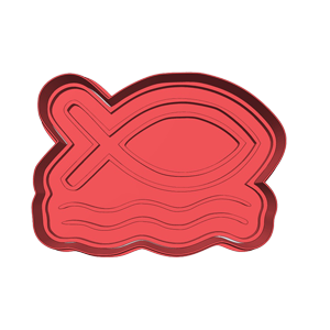 Fish and Water Cookie Cutter