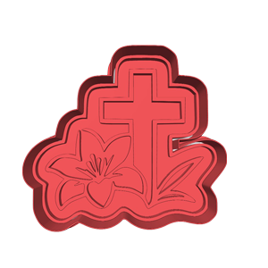 Cross and Lily Cookie Cutter