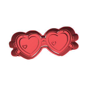 Heart Sunglasses Cookie Cutter