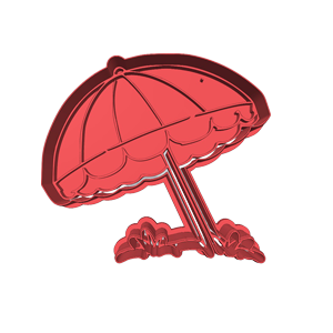 Beach Umbrella Cookie Cutter