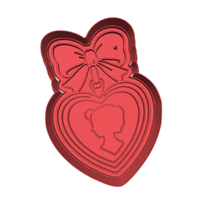 Heart Cameo Locket Cookie Cutter