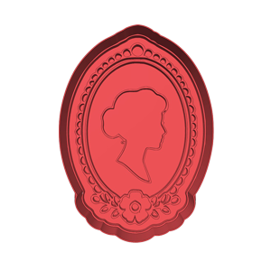 Lady Cameo Portrait Cookie Cutter