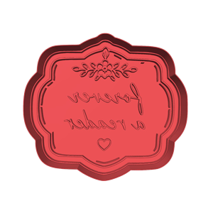 Ornate Love Letter Plaque Cookie Cutter