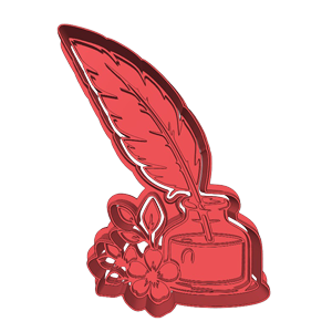 Quill & Ink Cookie Cutter