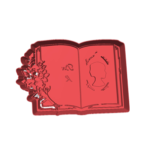 Open Book Cookie Cutter