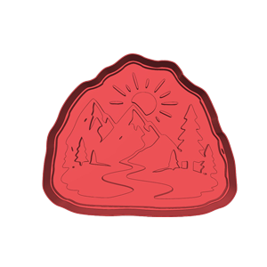 Mountain Lake Cookie Cutter