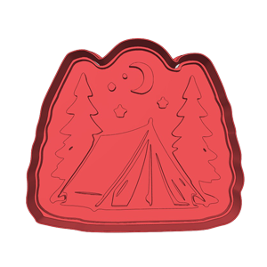 Tent & Pine Trees Cookie Cutter