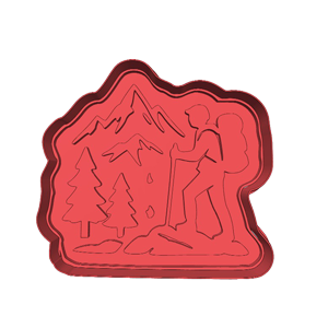 Mountain & Hiker Cookie Cutter