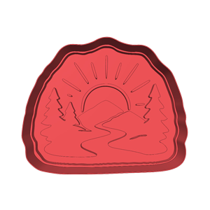 Sunset Mountain Landscape Cookie Cutter