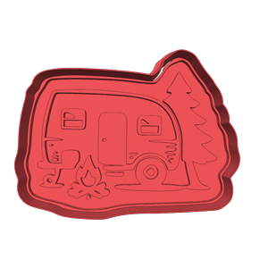 Caravan & Mountains Cookie Cutter