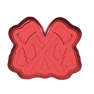 Crossed Hiking Sticks Cookie Cutter