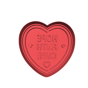 Hope Faith Cure Heart Cookie Cutter