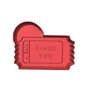 Carnival Ticket Cookie Cutter