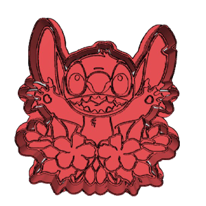 Stitch in a Lei Cookie Cutter