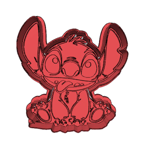 Stitch with Hibiscus Flowers Cookie Cutter